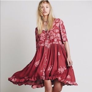 Free People Road Trip Floral Dres M